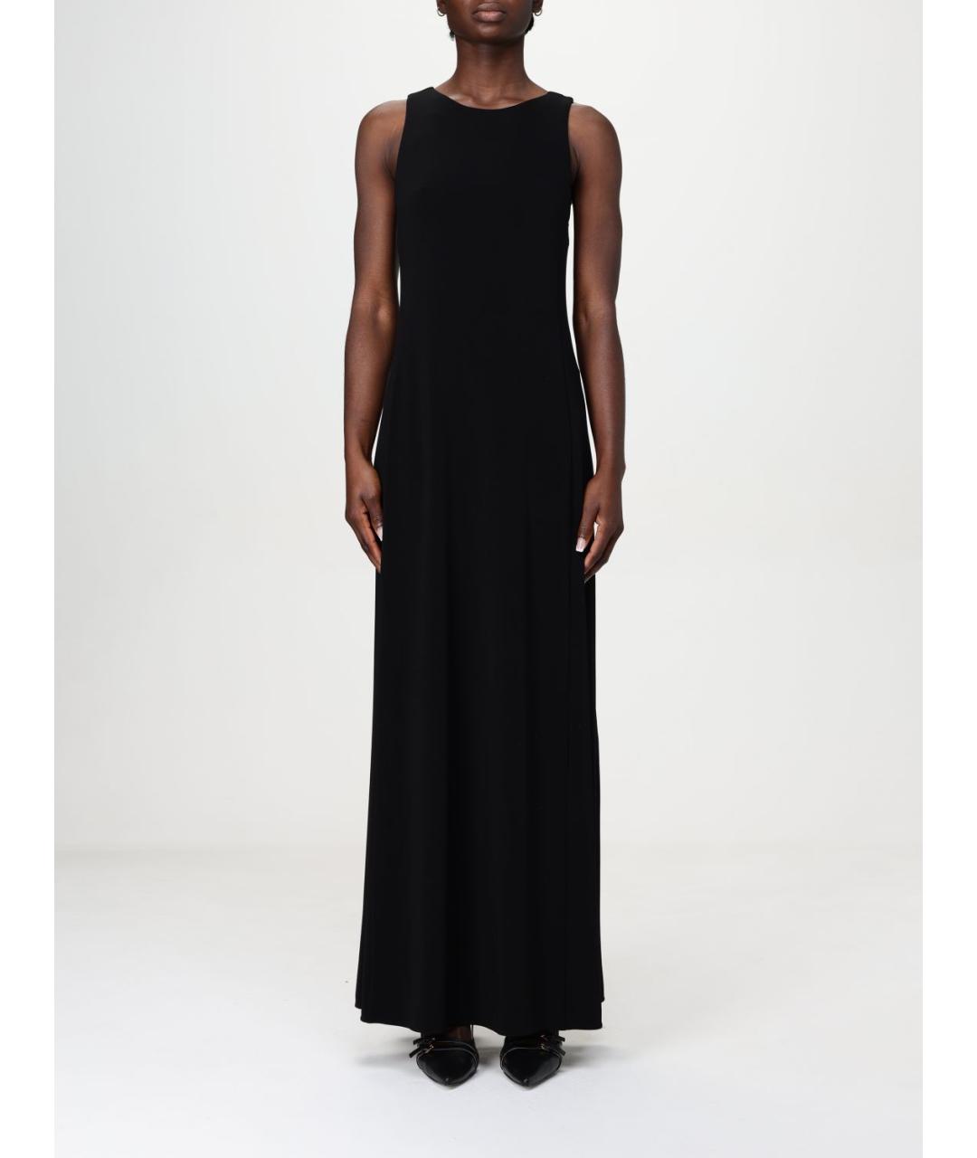 MAX MARA Черное вискозное повседневное платье, фото 2