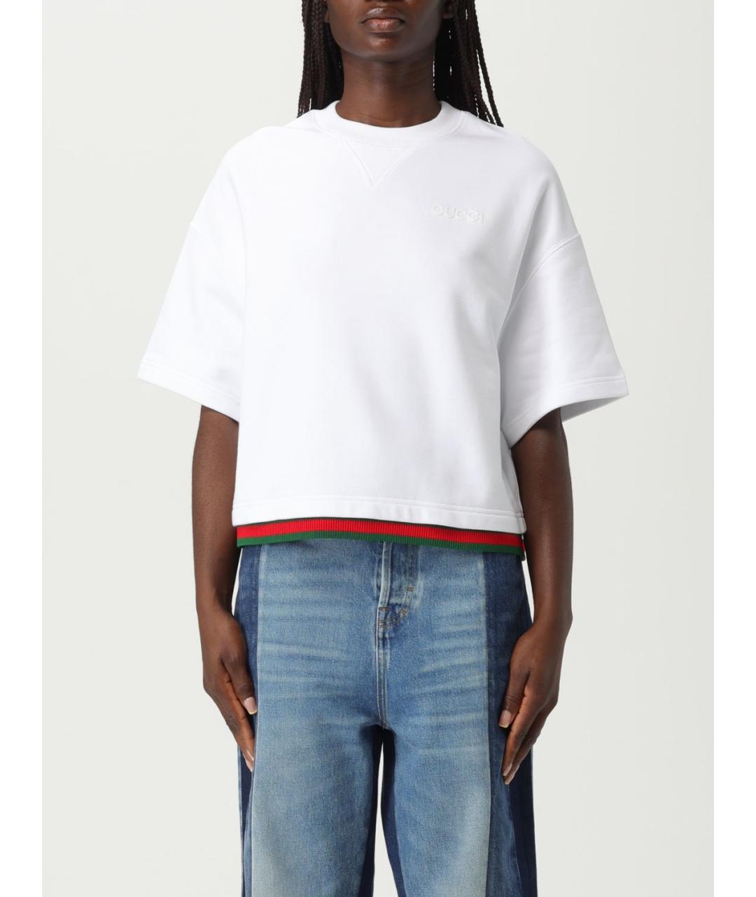 GUCCI Белая футболка, фото 2