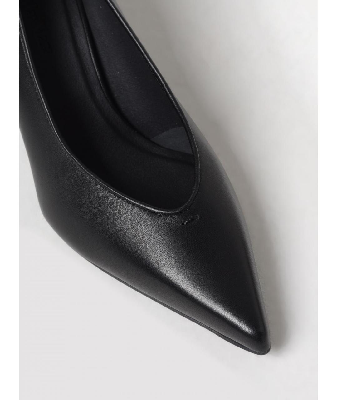 MAX MARA Черные кожаные туфли, фото 4