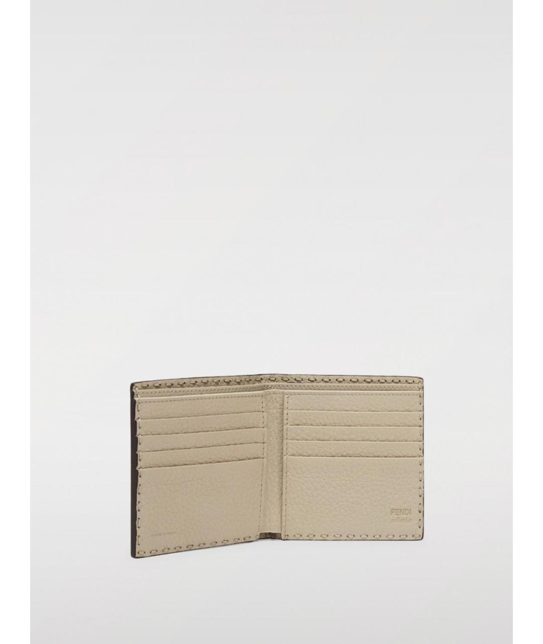 FENDI Коричневый кожаный кошелек, фото 2