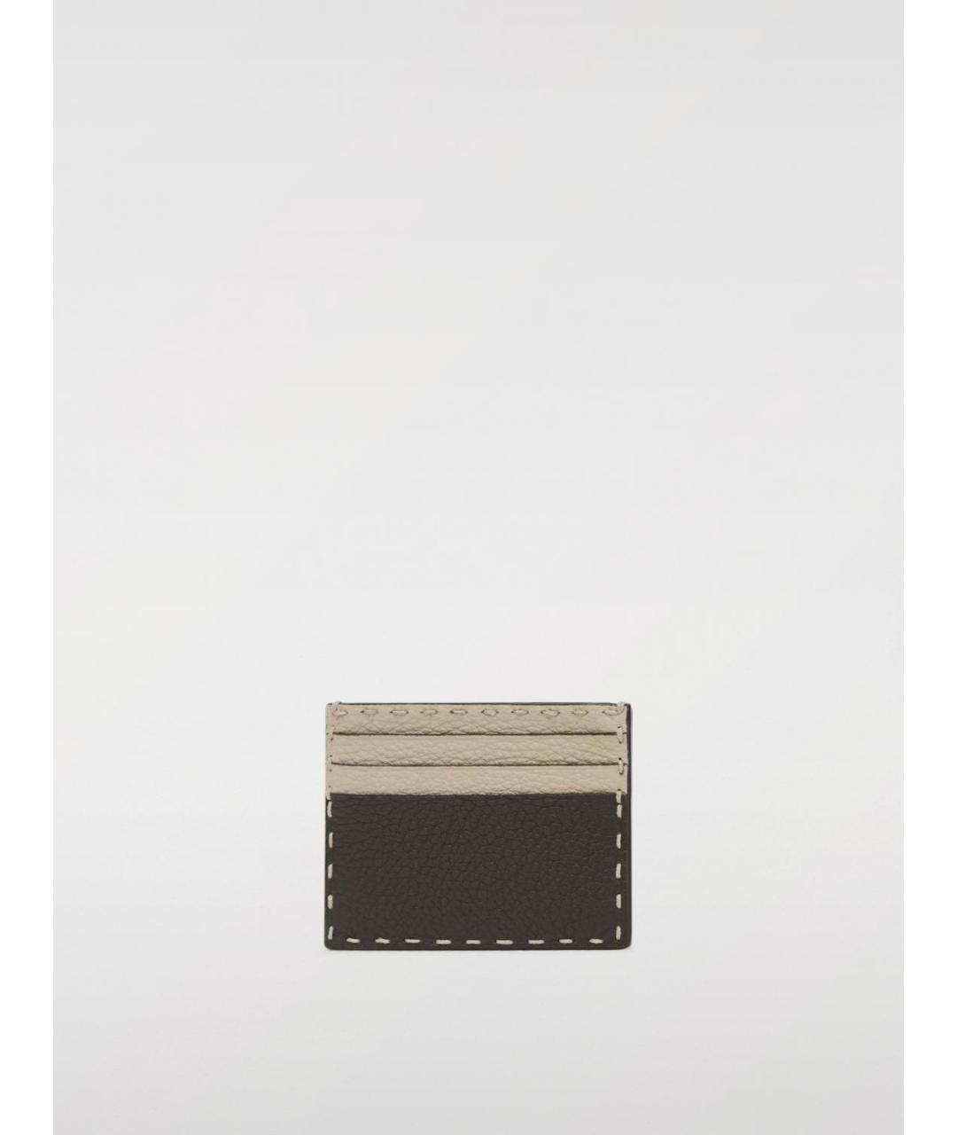 FENDI Коричневый кожаный кардхолдер, фото 2