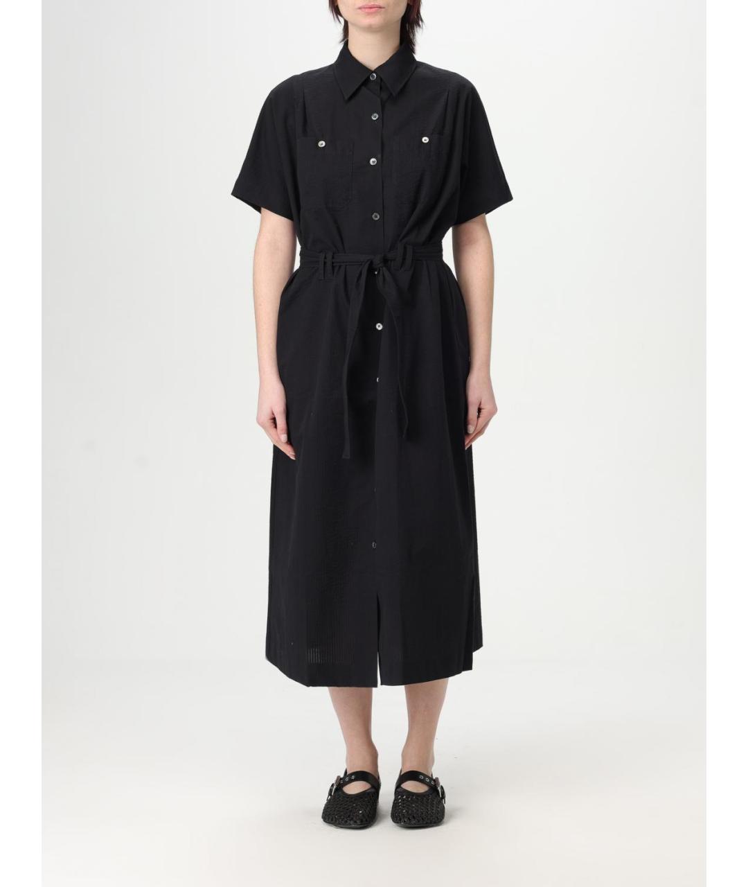 A.P.C. Черное хлопковое повседневное платье, фото 2
