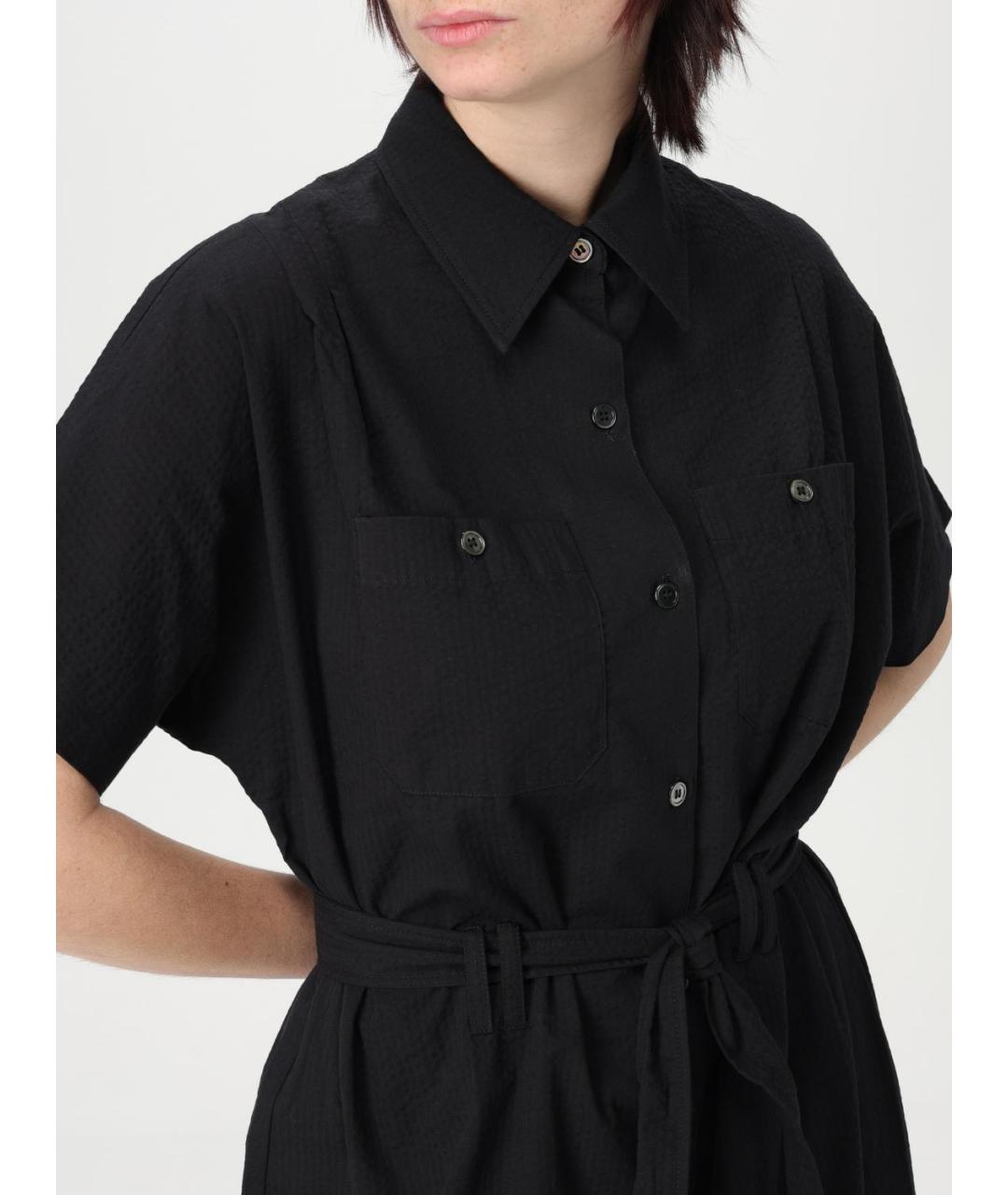 A.P.C. Черное хлопковое повседневное платье, фото 4