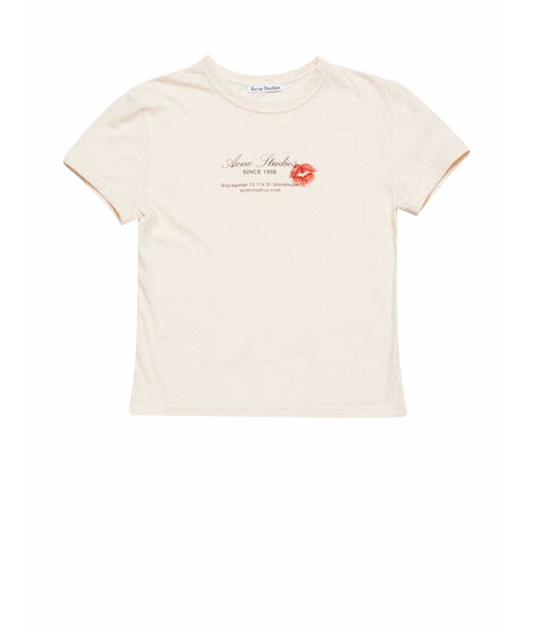 ACNE STUDIOS Бежевая футболка, фото 1