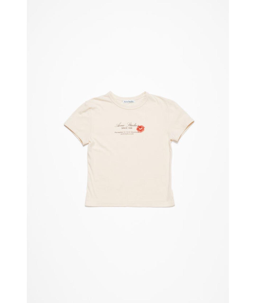 ACNE STUDIOS Бежевая футболка, фото 7