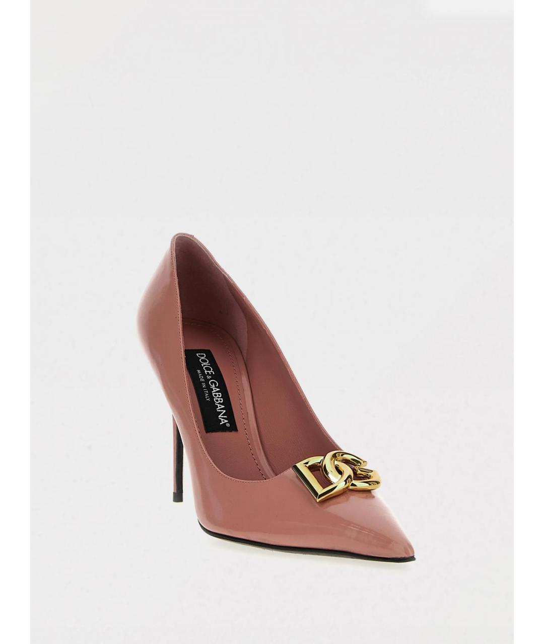 DOLCE&GABBANA Розовые туфли из лакированной кожи, фото 2