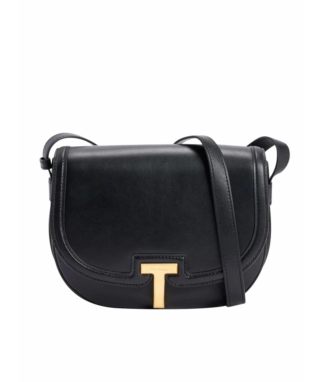 TOM FORD Черная кожаная сумка через плечо, фото 1