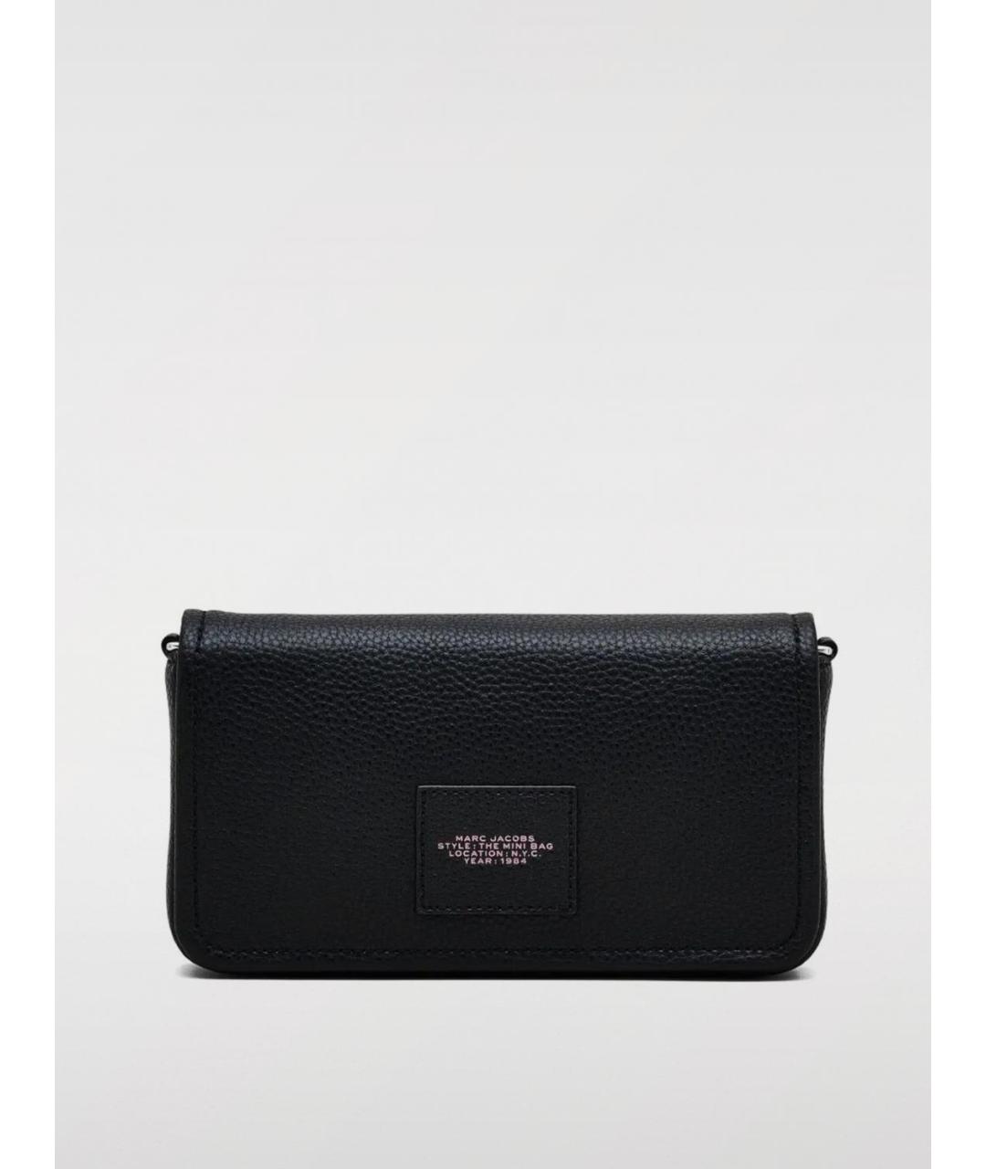 MARC JACOBS Черная кожаная сумка с короткими ручками, фото 3