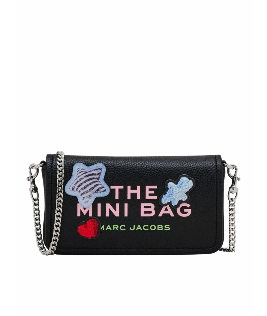 MARC JACOBS Черная кожаная сумка с короткими ручками, фото 1
