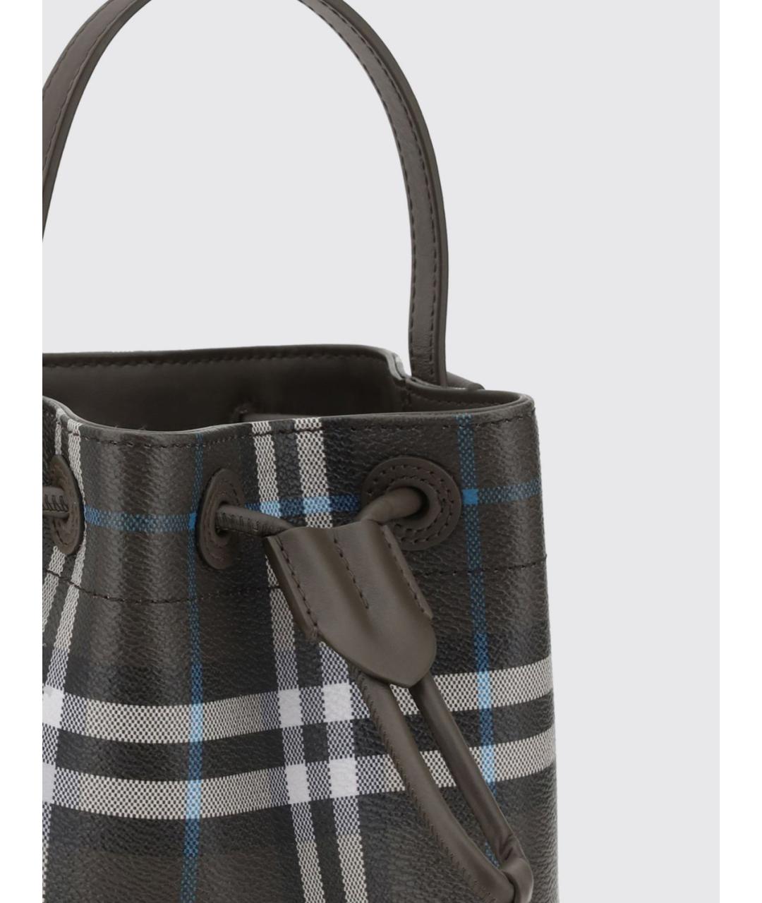 BURBERRY Антрацитовая сумка тоут, фото 3