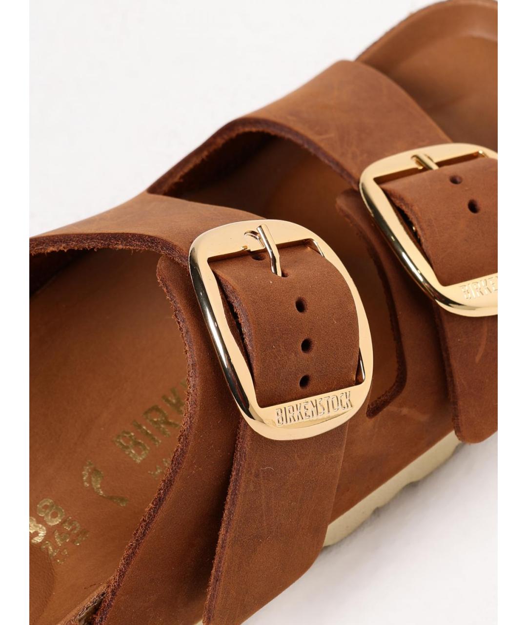 BIRKENSTOCK Коричневые шлепанцы, фото 4