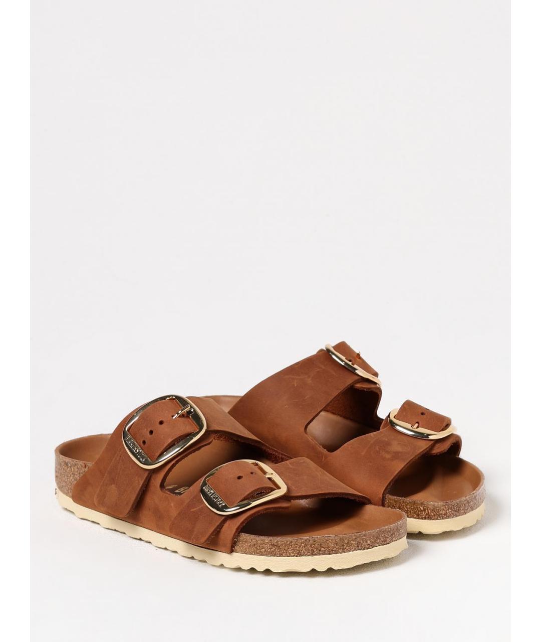 BIRKENSTOCK Коричневые шлепанцы, фото 2