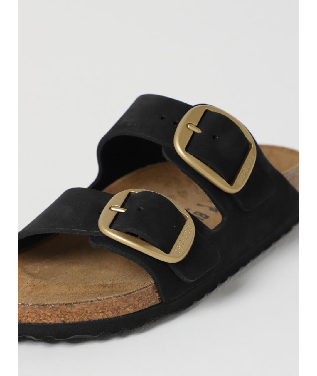BIRKENSTOCK Черные шлепанцы, фото 4