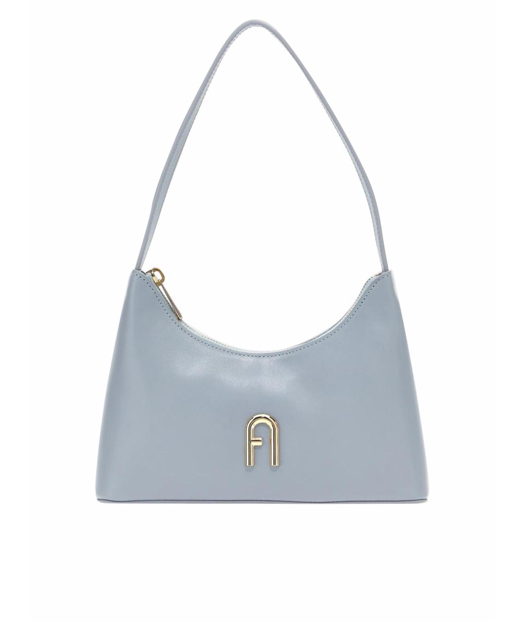 FURLA Голубая кожаная сумка через плечо, фото 1