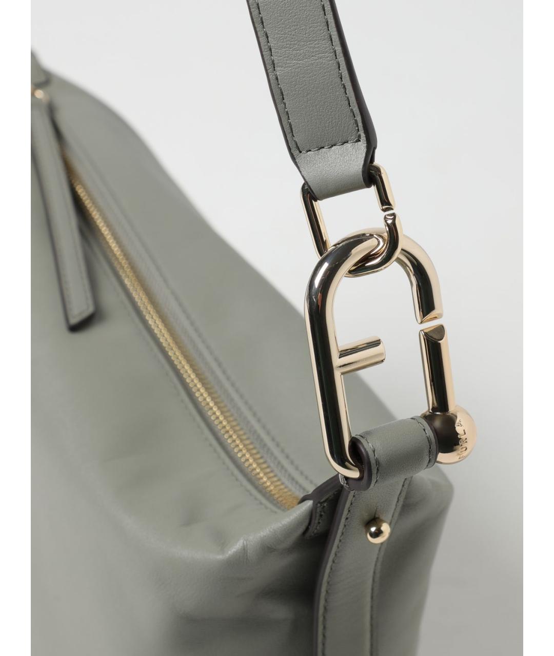 FURLA Зеленая кожаная сумка через плечо, фото 3