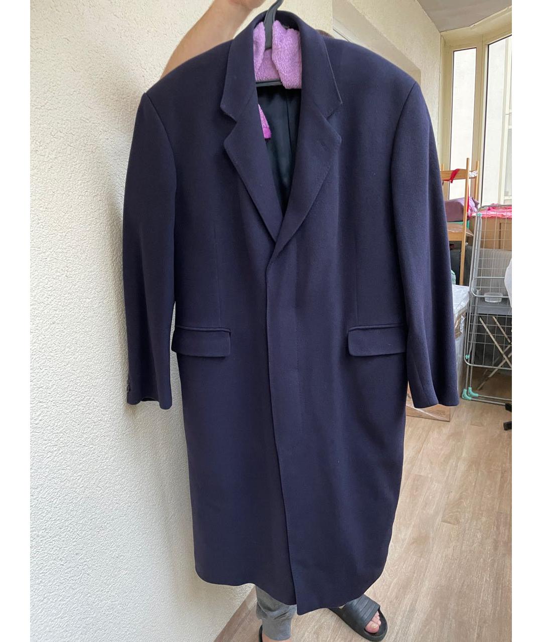 BURBERRY Темно-синее кашемировое пальто, фото 5