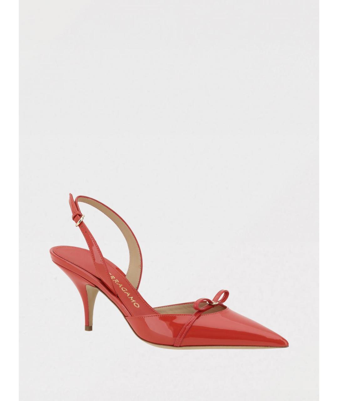 FERRAGAMO Красные туфли из лакированной кожи, фото 2