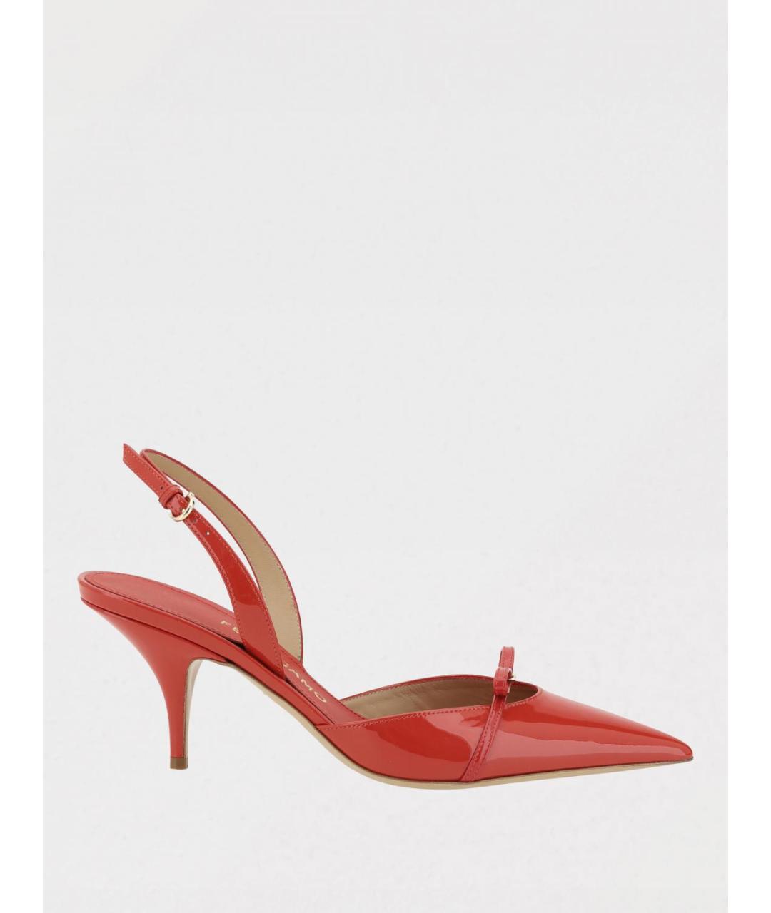FERRAGAMO Красные туфли из лакированной кожи, фото 4