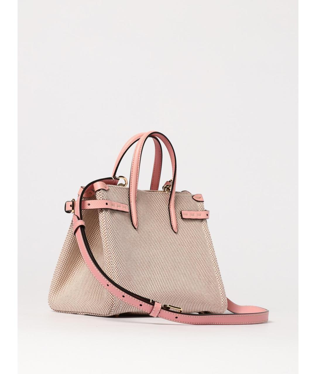 VALENTINO Розовая жаккардовая сумка тоут, фото 3