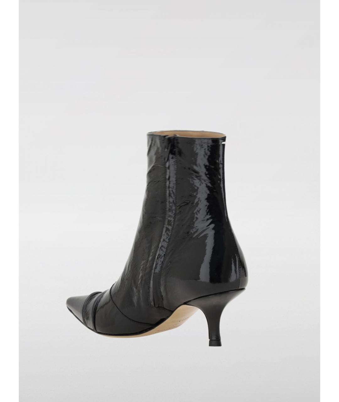 MAISON MARGIELA Черные кожаные ботильоны, фото 3