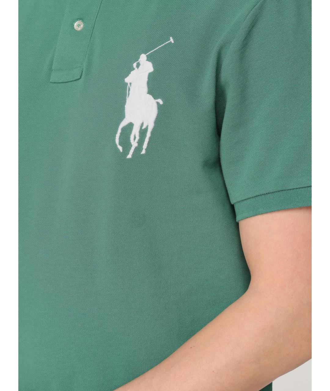 POLO RALPH LAUREN Зеленые поло с коротким рукавом, фото 4
