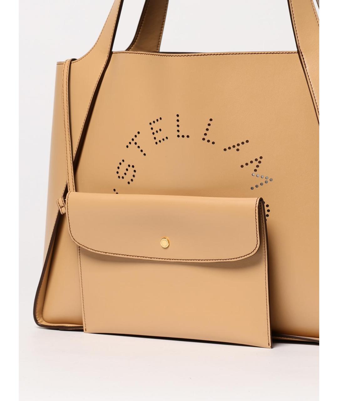 STELLA MCCARTNEY Бежевая сумка тоут из искусственной кожи, фото 4