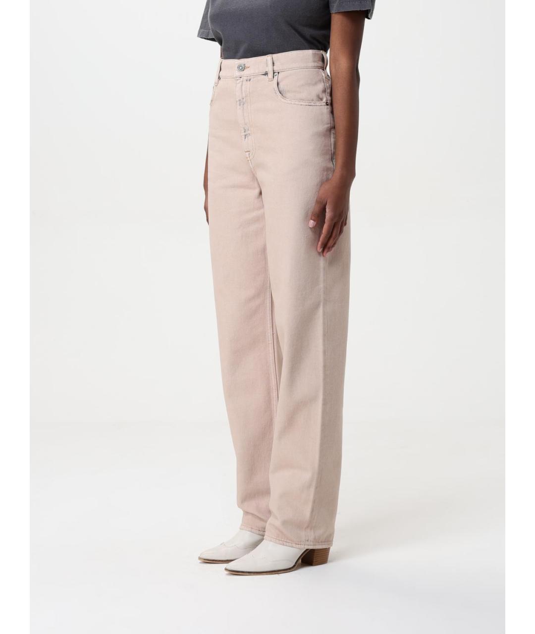 GOLDEN GOOSE DELUXE BRAND Розовые прямые джинсы, фото 5