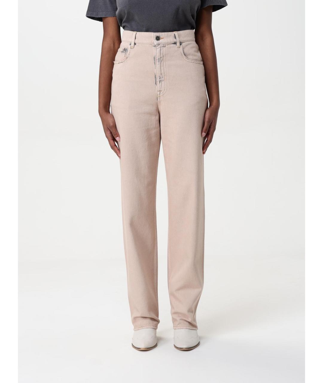 GOLDEN GOOSE DELUXE BRAND Розовые прямые джинсы, фото 2