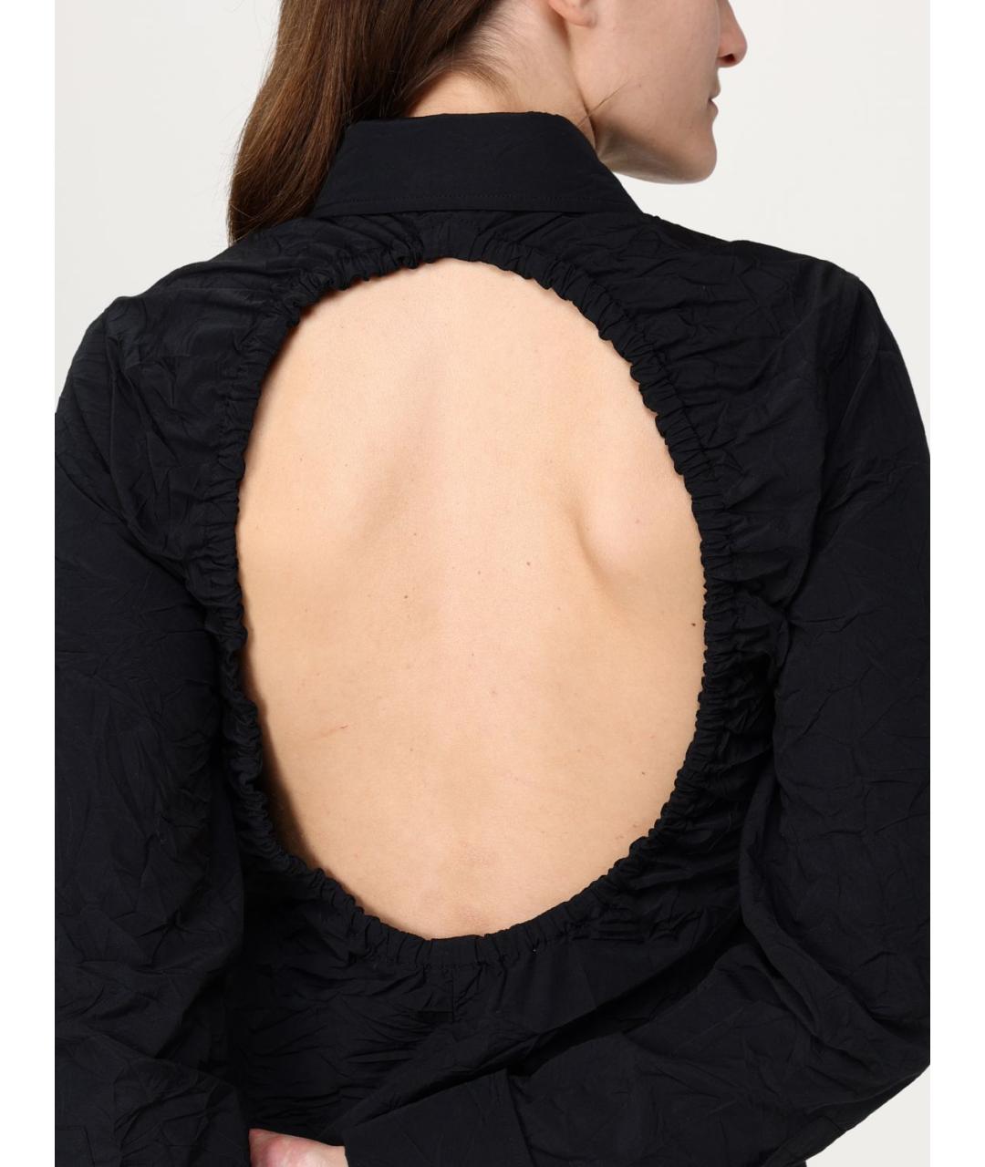 MAX MARA Черное хлопковое повседневное платье, фото 4