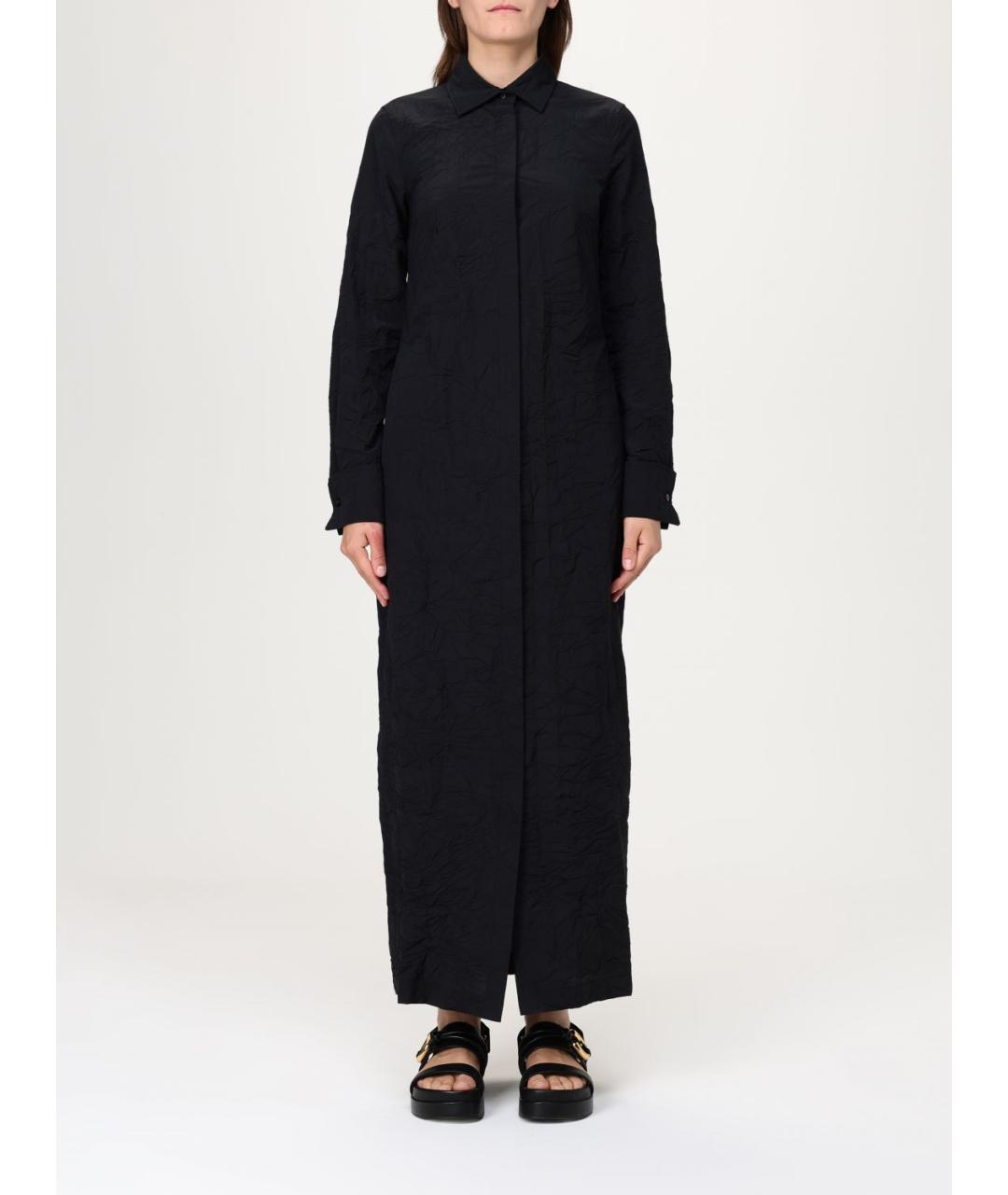 MAX MARA Черное хлопковое повседневное платье, фото 2