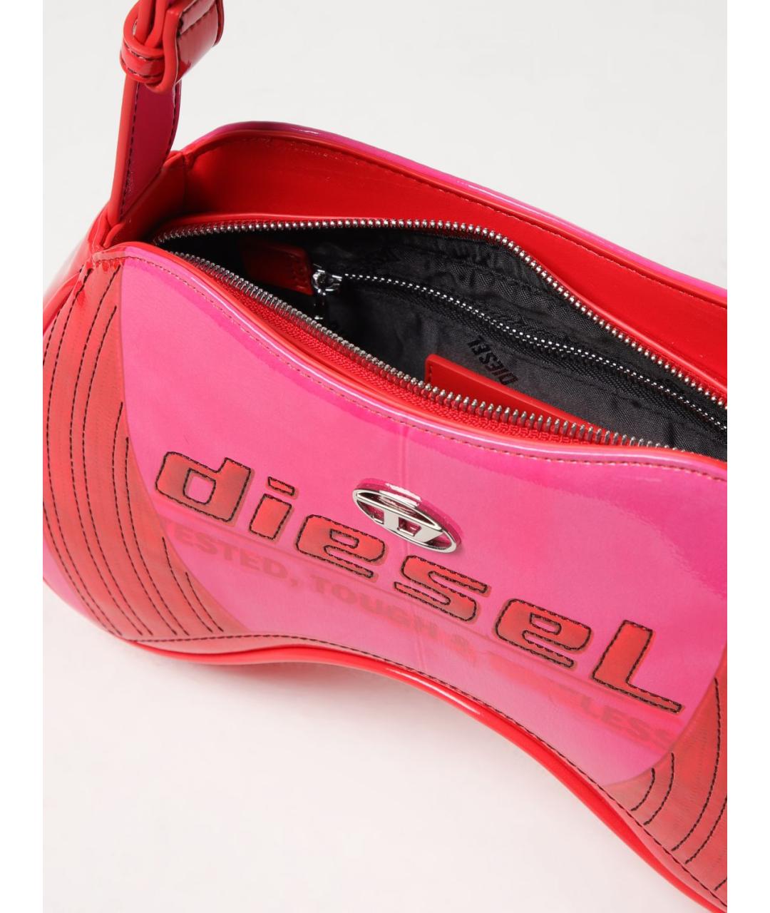 DIESEL Розовая сумка через плечо из искусственной кожи, фото 4