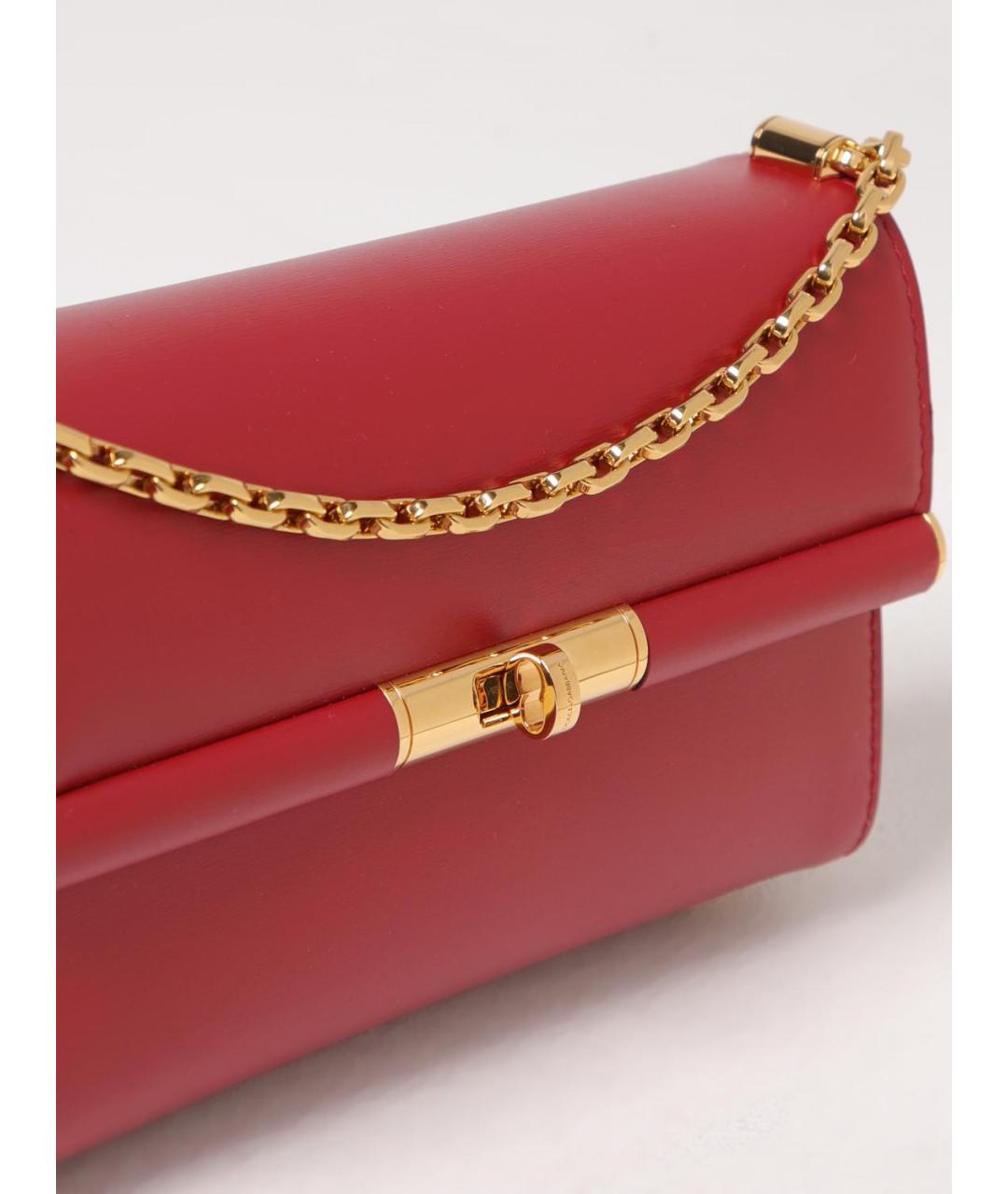 DOLCE&GABBANA Красная кожаная сумка через плечо, фото 3