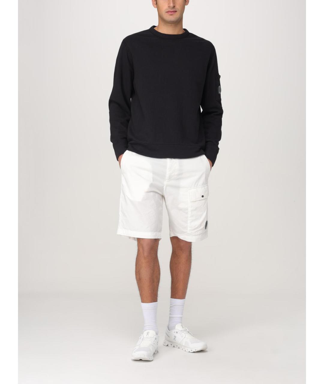 CP COMPANY Белые хлопко-эластановые шорты, фото 3