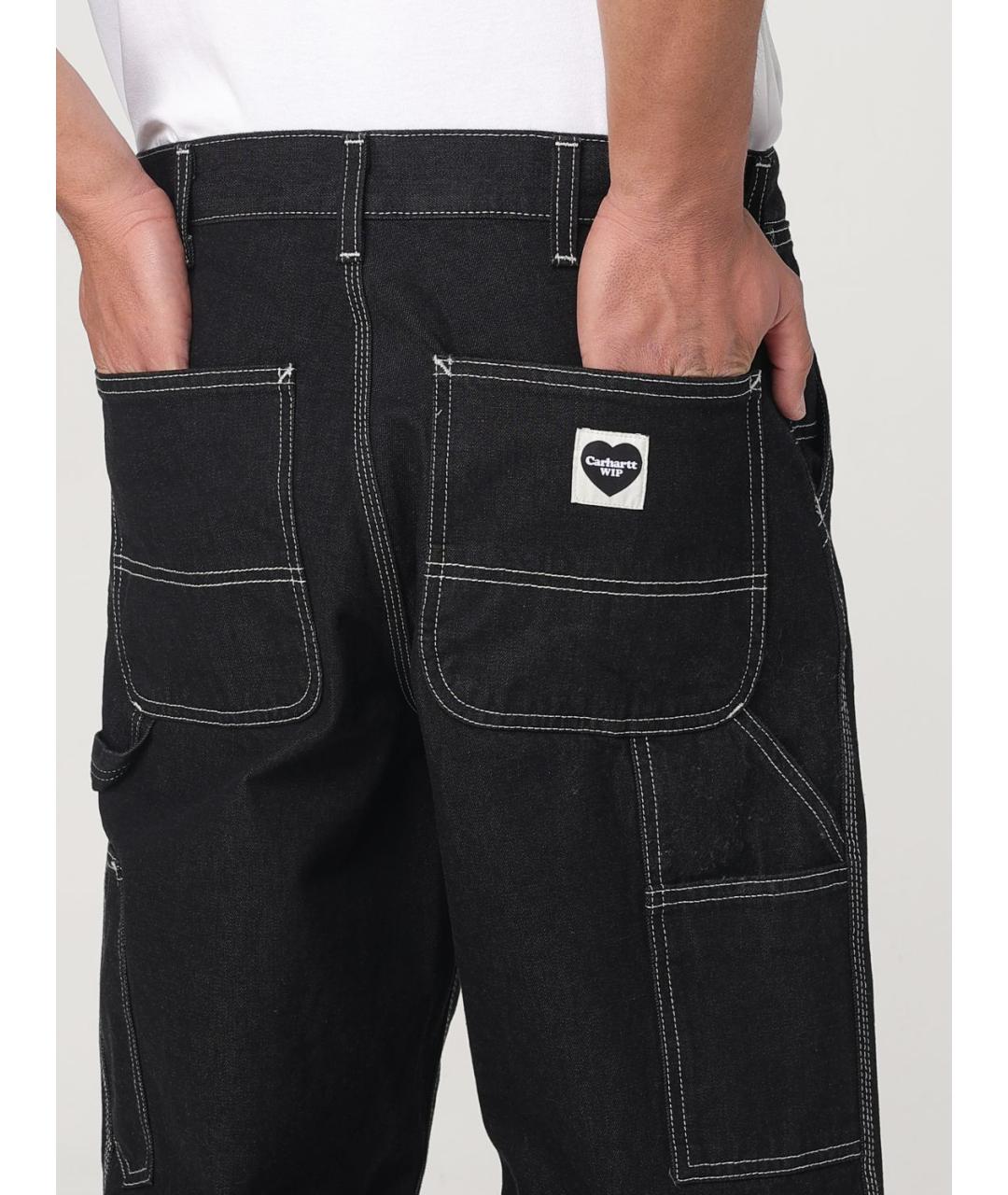 CARHARTT WIP Черные прямые джинсы, фото 4