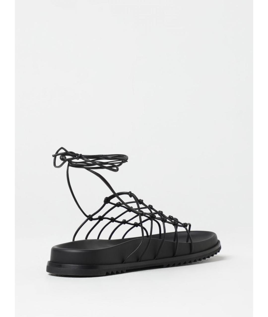 RICK OWENS Черные кожаные сандалии, фото 3