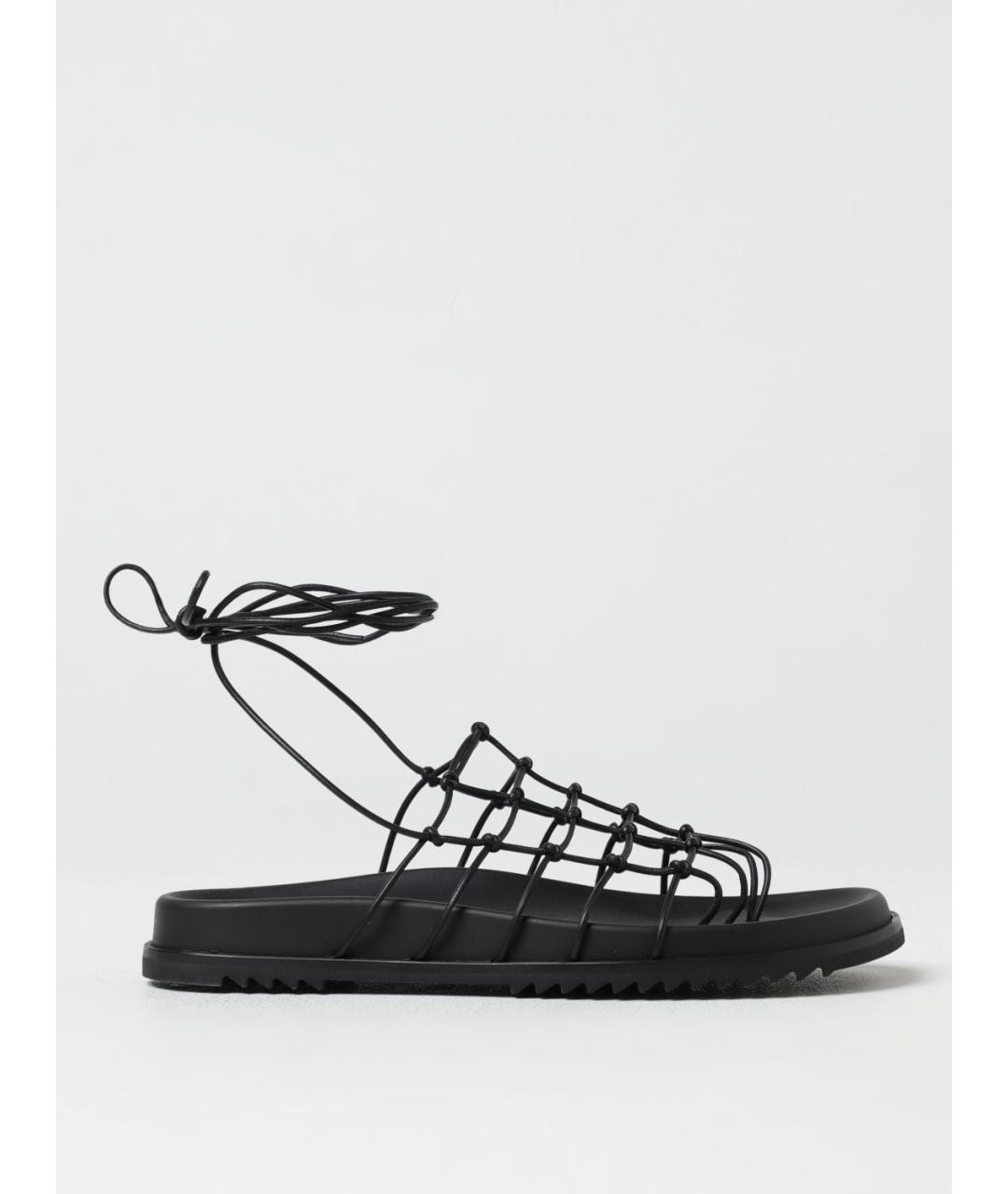RICK OWENS Черные кожаные сандалии, фото 5