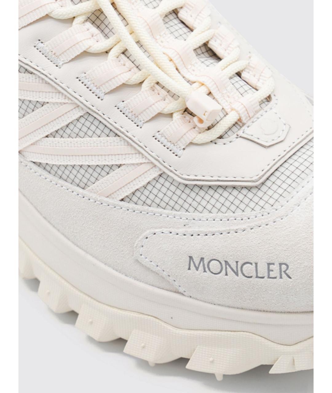 MONCLER Бежевые низкие кроссовки / кеды, фото 4