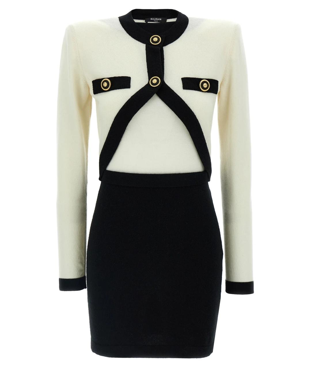 BALMAIN Мульти шерстяное повседневное платье, фото 1