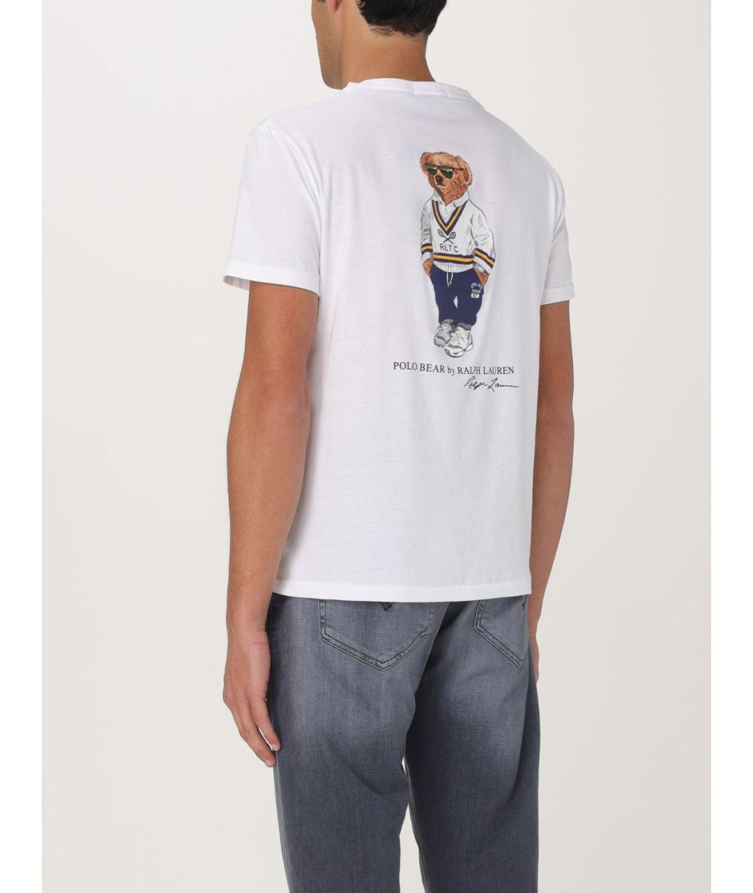 POLO RALPH LAUREN Белая хлопковая футболка, фото 3
