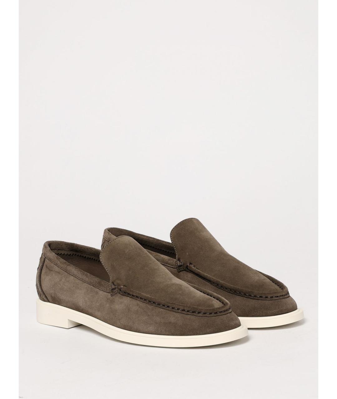 BOTTEGA VENETA Хаки замшевые лоферы, фото 2