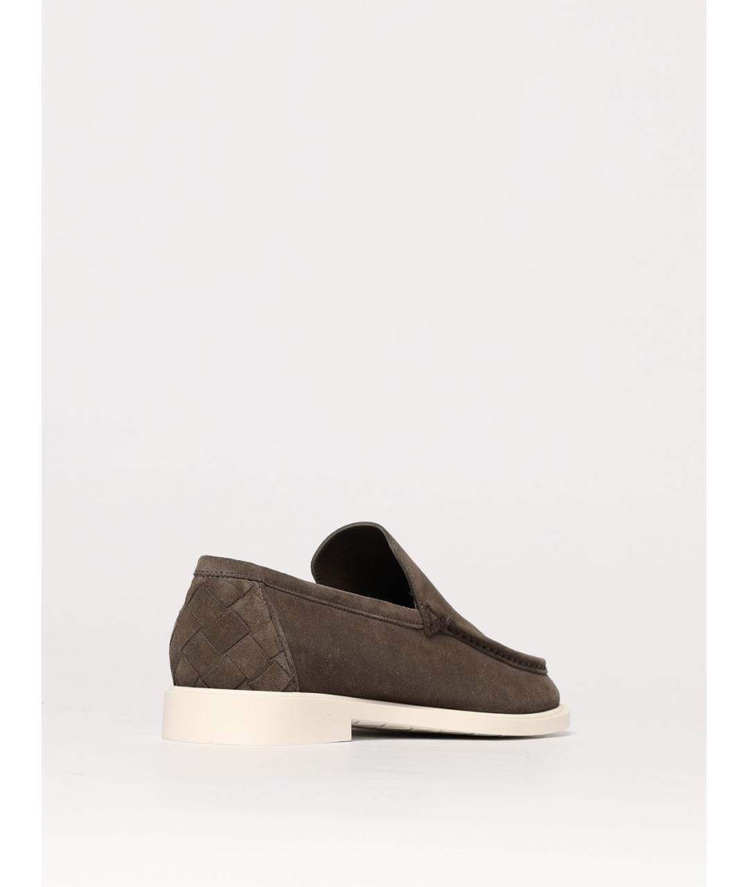 BOTTEGA VENETA Хаки замшевые лоферы, фото 3