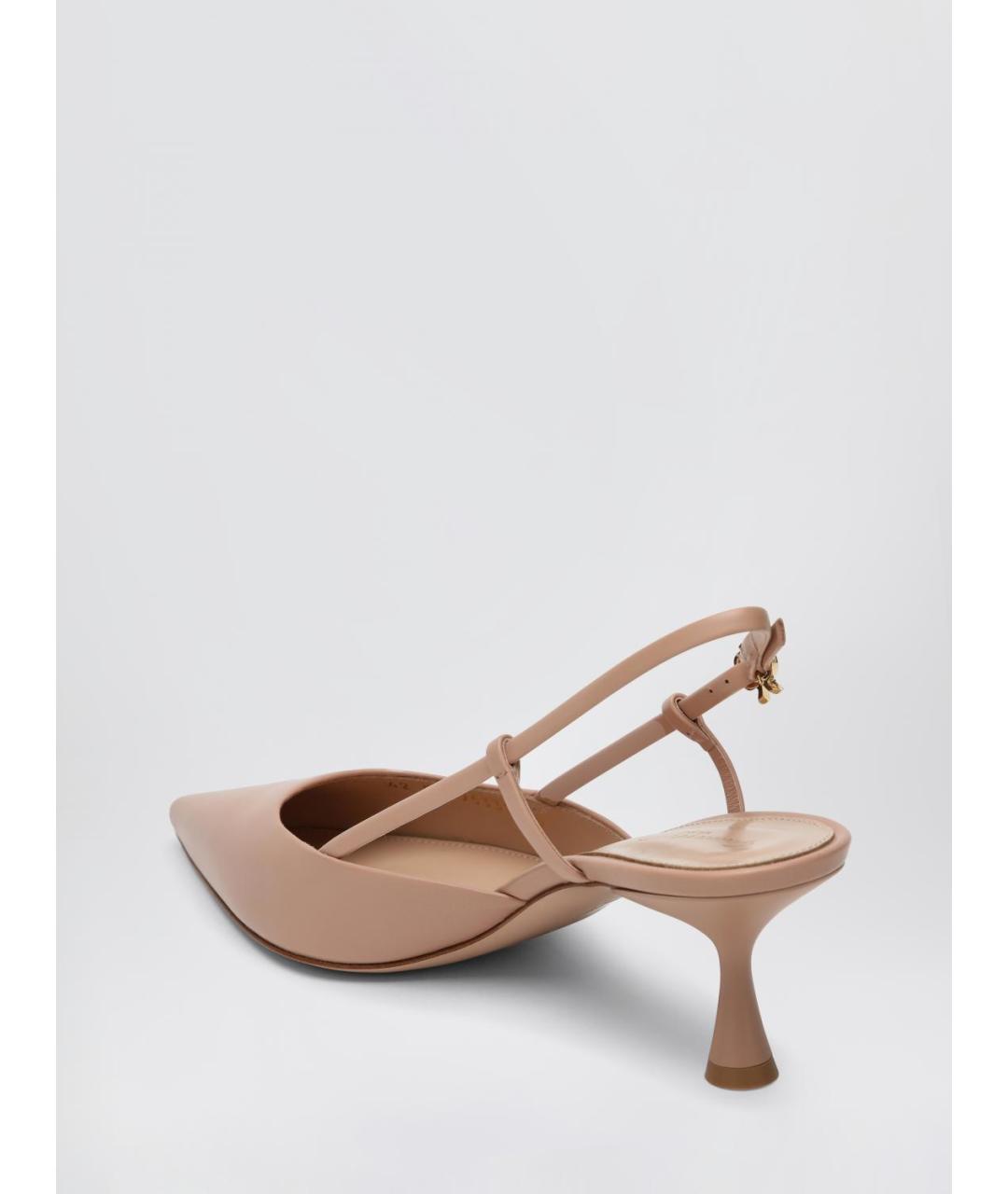 GIANVITO ROSSI Бежевые кожаные туфли, фото 3