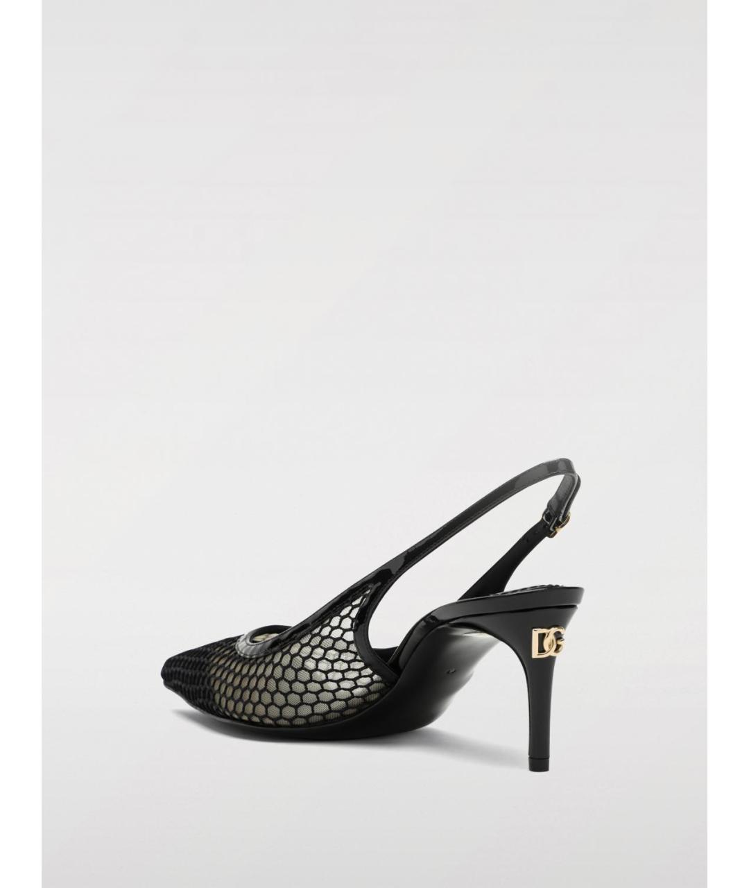 DOLCE&GABBANA Черные синтетические туфли, фото 2