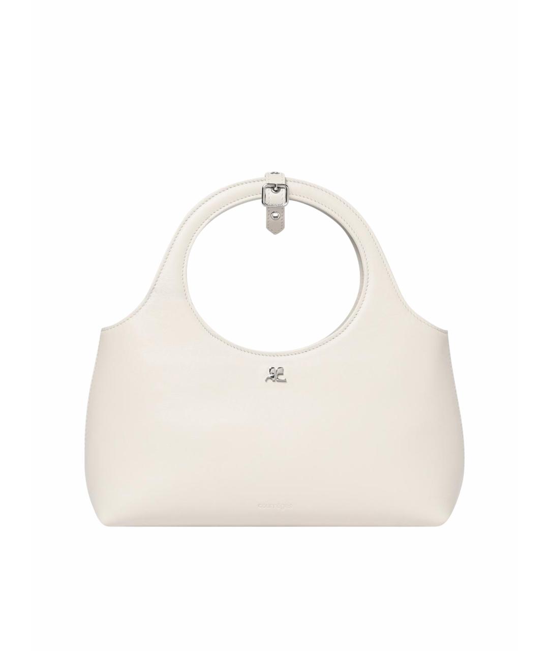 COURREGES Белая кожаная сумка тоут, фото 1