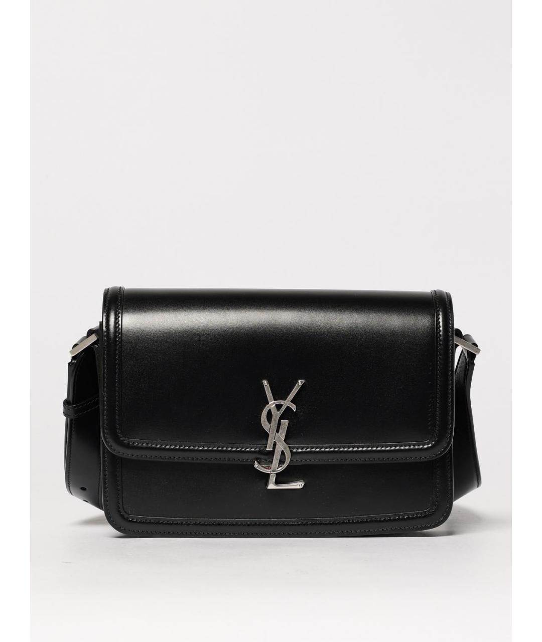 SAINT LAURENT Черная кожаная сумка на плечо, фото 6