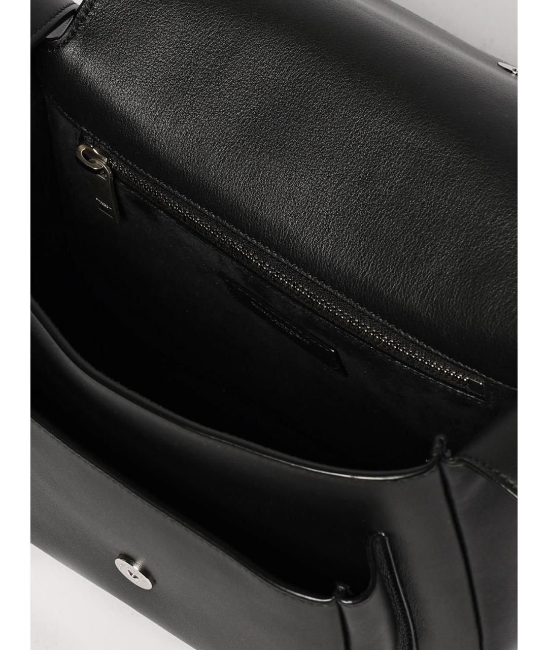SAINT LAURENT Черная кожаная сумка на плечо, фото 5