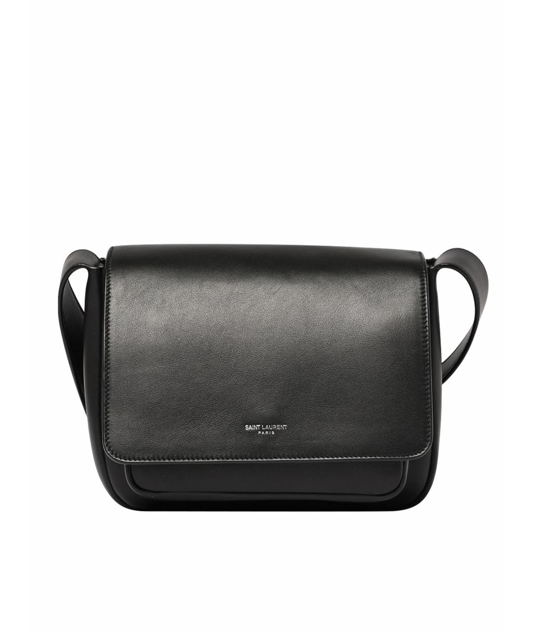 SAINT LAURENT Черная кожаная сумка на плечо, фото 1