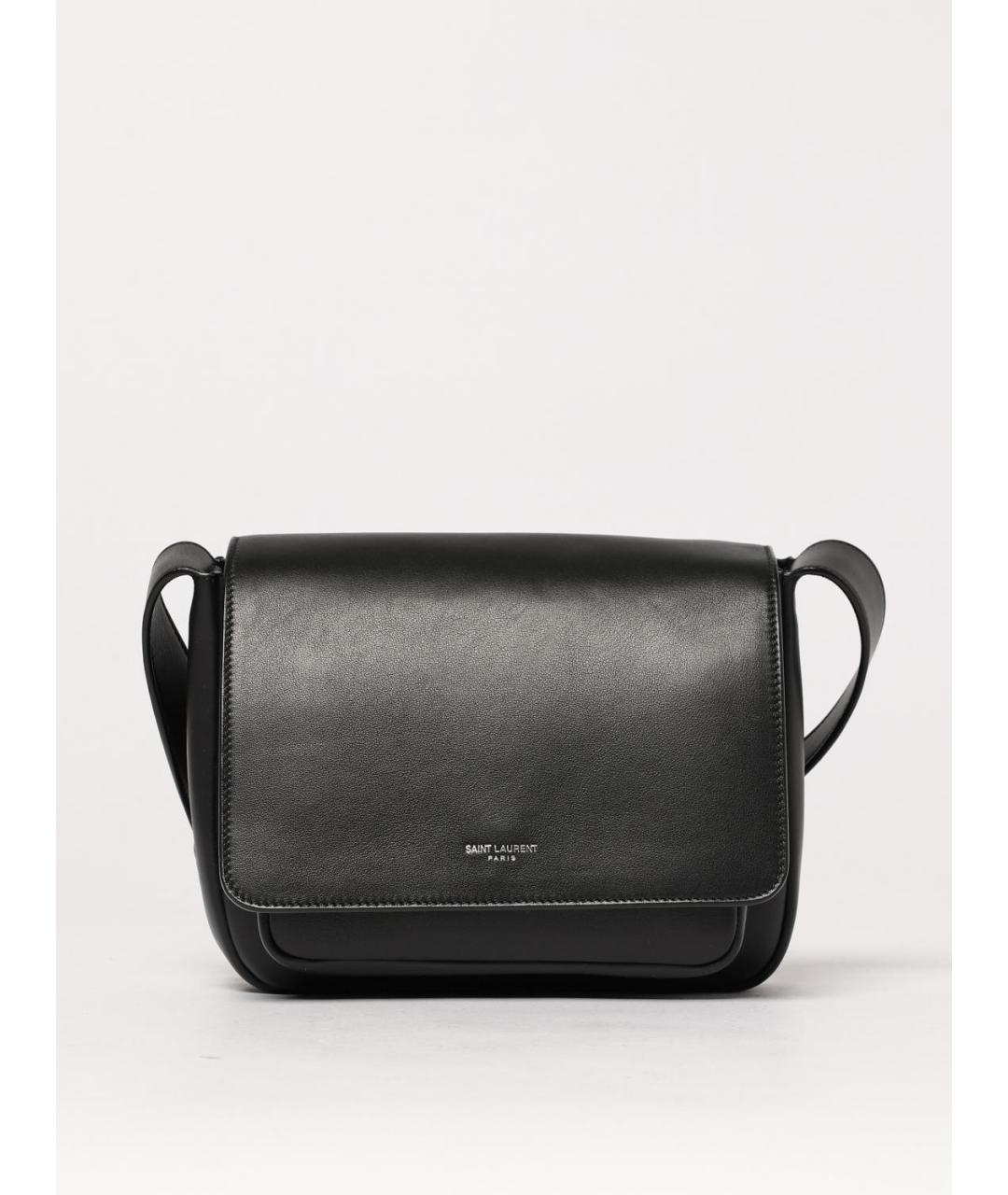 SAINT LAURENT Черная кожаная сумка на плечо, фото 6