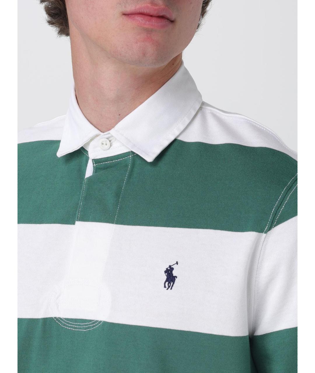 POLO RALPH LAUREN Мульти хлопковое поло с коротким рукавом, фото 4