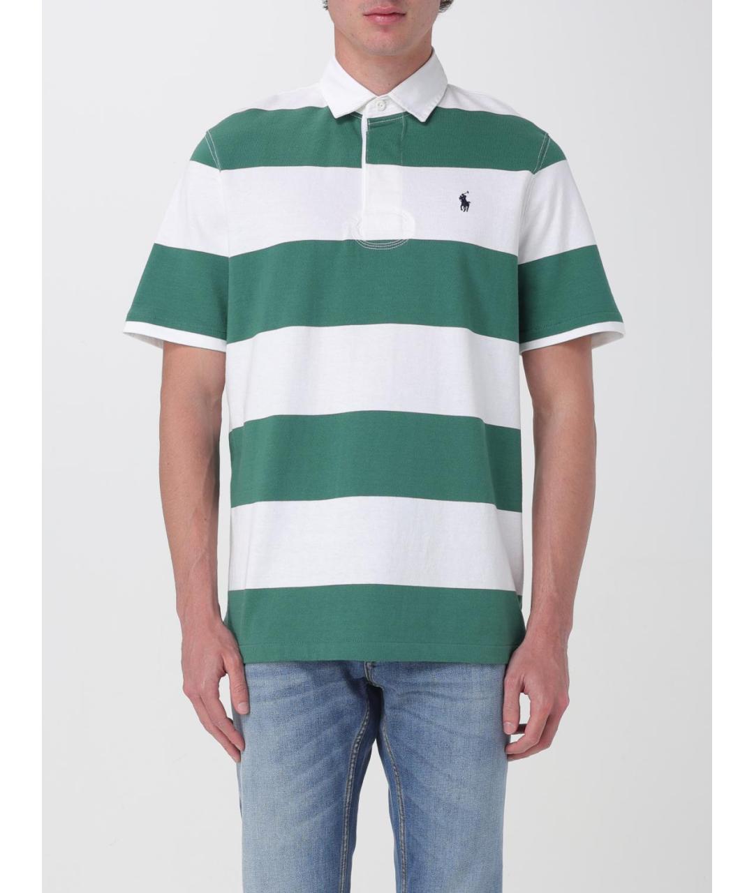 POLO RALPH LAUREN Мульти хлопковое поло с коротким рукавом, фото 2